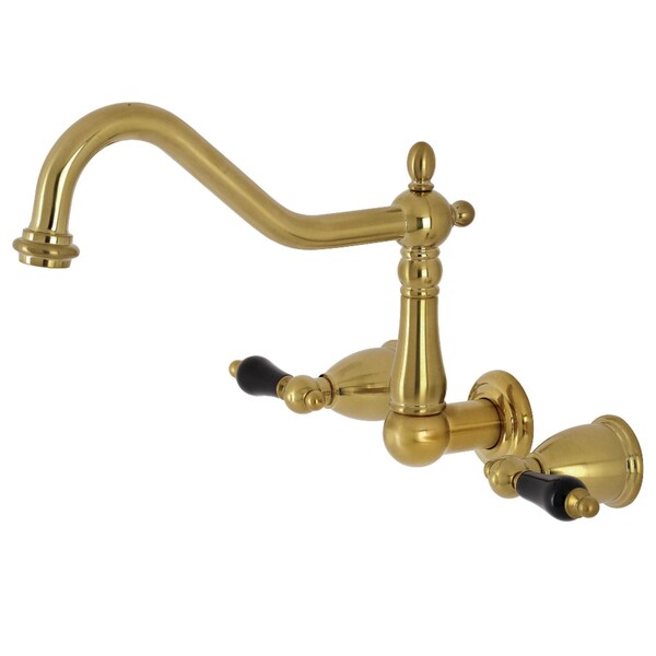 KS1287PKL Duchess Wall Mount Kitchen Faucet, Brushed Brass